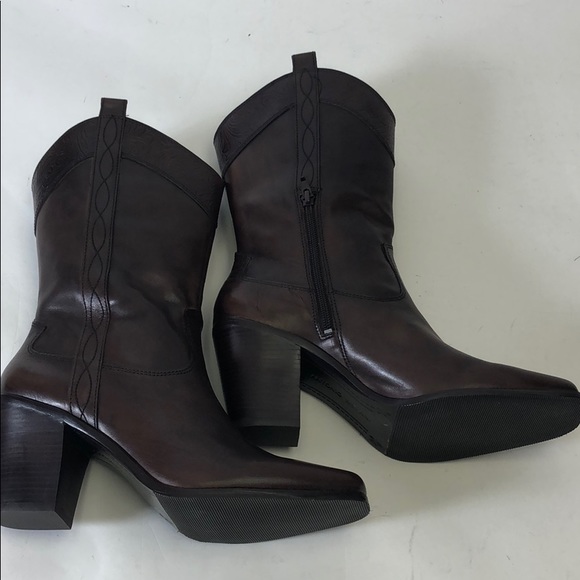 Antonio Melani Leather Dark Brown Boots 9.5M New with deffect - Picture 7 of 16